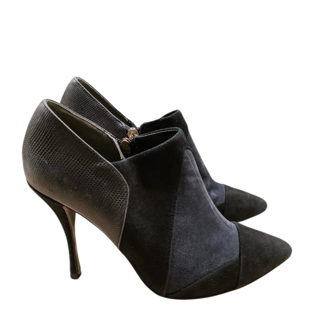 Tory Burch Lorelei Suede Leather Color-block Pointed-toe Pumps Size 8